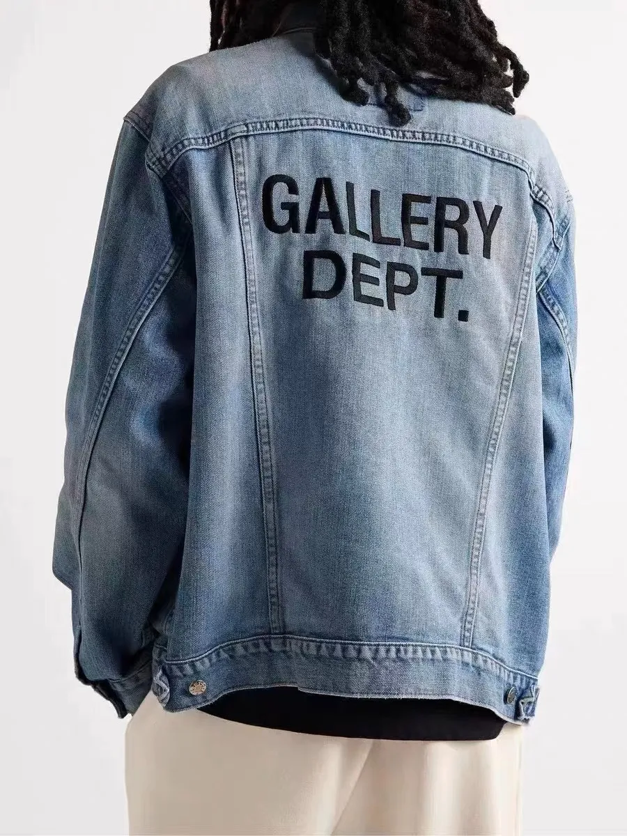 Gallery Dept. 22fw Vintage Andy Denim Jacket New embroidered logo washed distressed denim jacket blue S-XL